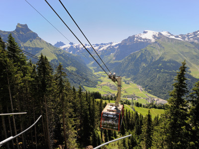 Luftseilbahn Brunni zum familiären Ausflugsziel hoch über Engelberg