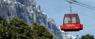 Gondelbahn Tälli direkt an der Susten Passstrasse 
