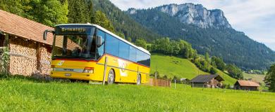 Postautofahrt im Diemtigtal in unberührter Natur
