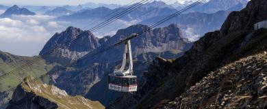 Luftseilbahn vom Sörenberg aufs Rothorn mit gewaltiger Rundsicht