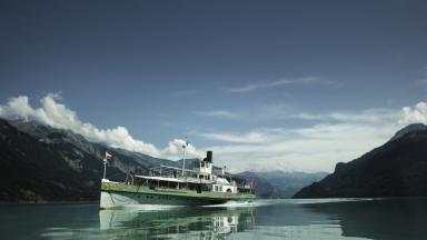 Steam boat trip on the turquoise blue Lake Brienz